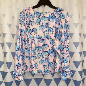 Lilly Pulitzer Silk Pink Top